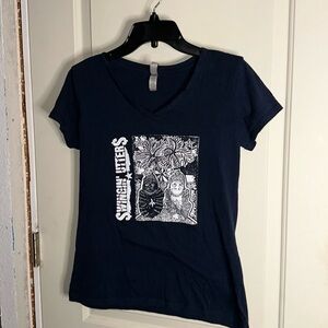 Navy Swingin’ Utters band V-Neck Tee